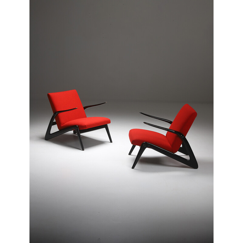 Paire de fauteuils vintage S6-L par Alfred Hendrickx