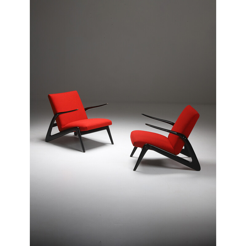 Pareja de sillones vintage S6-L de Alfred Hendrickx