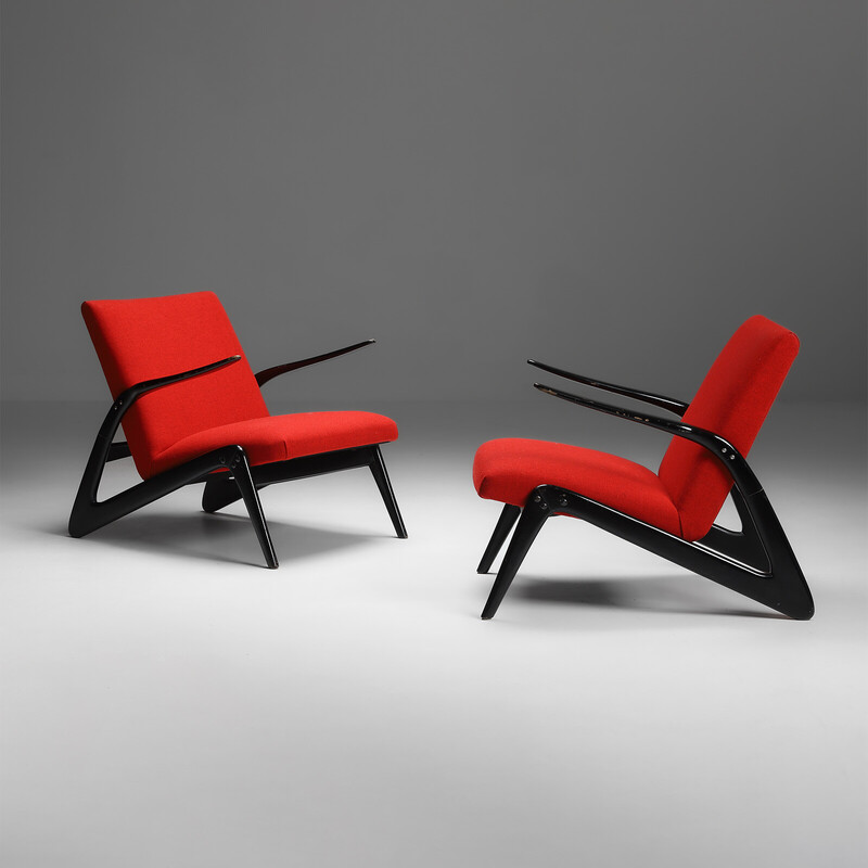Paar vintage fauteuils S6-L van Alfred Hendrickx
