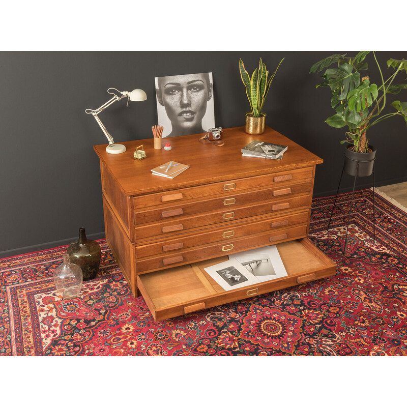 Vintage chest of drawers in oakwood veneer, Germany 1950s