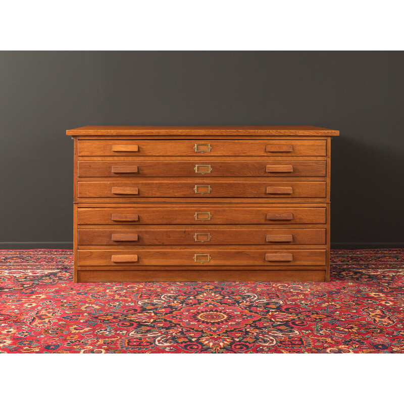 Vintage chest of drawers in oakwood veneer, Germany 1950s