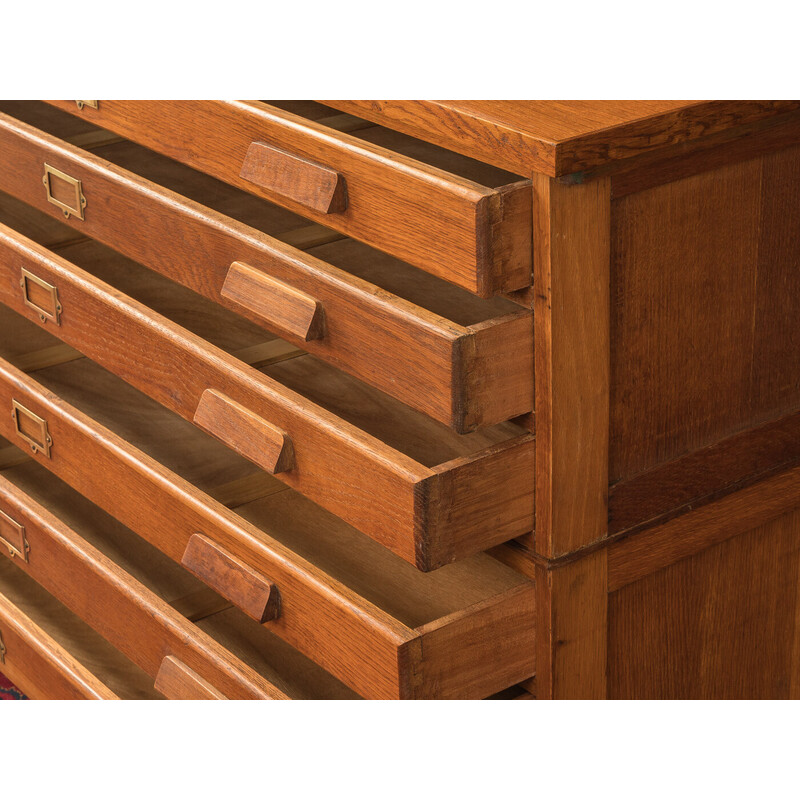 Vintage chest of drawers in oakwood veneer, Germany 1950s