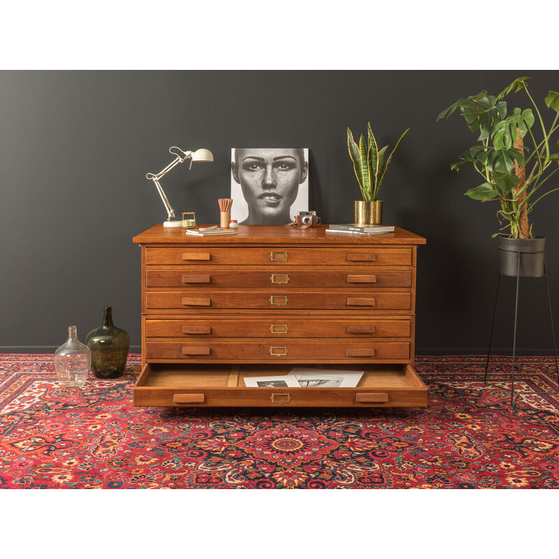 Vintage chest of drawers in oakwood veneer, Germany 1950s