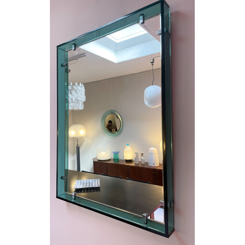 Mid-century rectangular mirror model 2014 by Max Ingrand for Fontana Arte, 1960