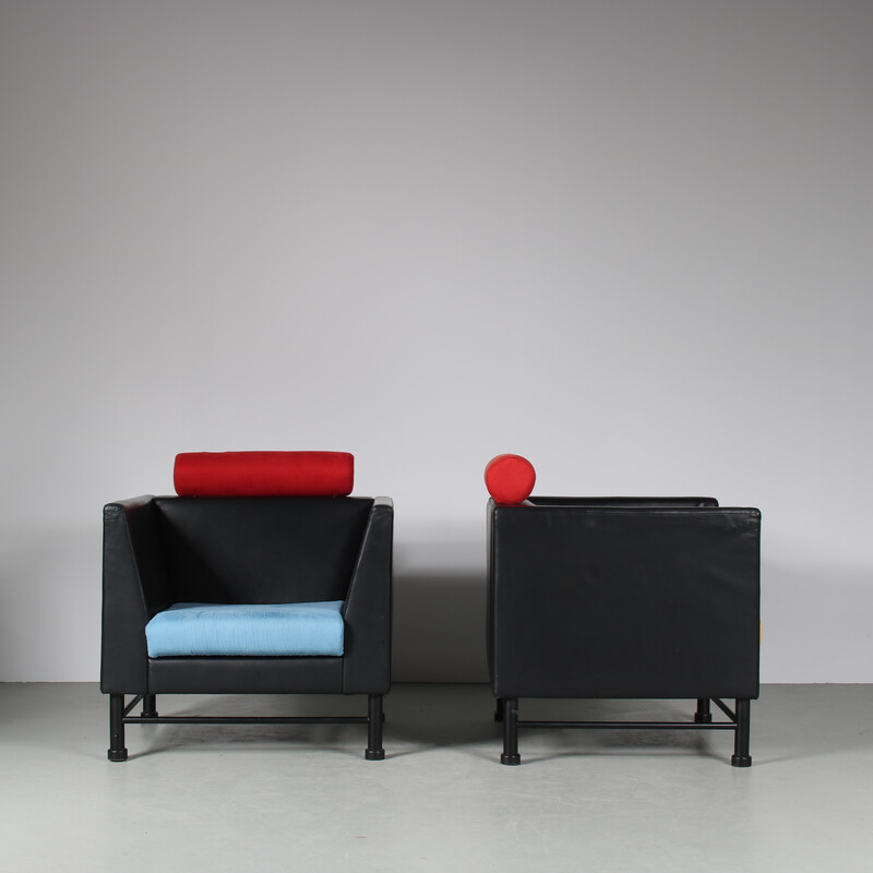 Paar alte "East Side"-Sessel von Ettore Sottsass für Knoll International, USA 1980