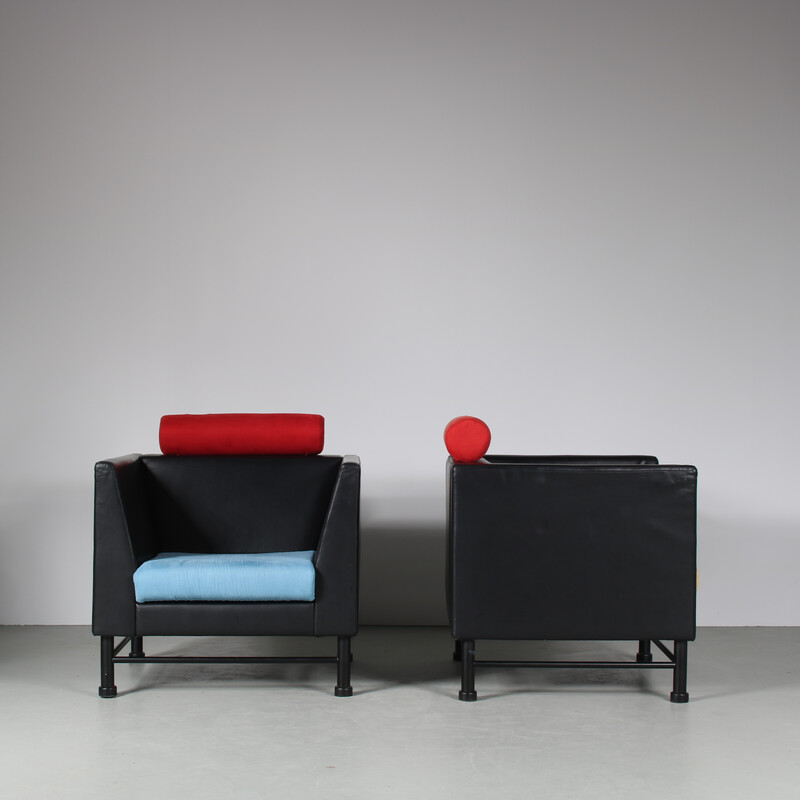 Pareja de sillones vintage "East Side" de Ettore Sottsass para Knoll International, EE.UU. 1980