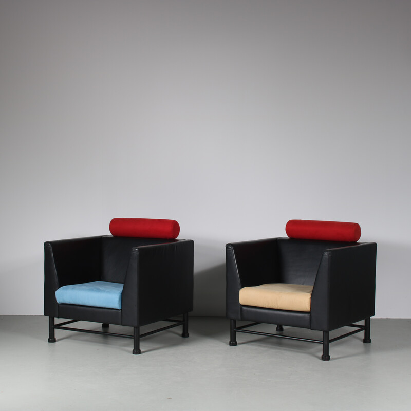 Paire de fauteuils vintage "East Side" par Ettore Sottsass pour Knoll International, USA 1980