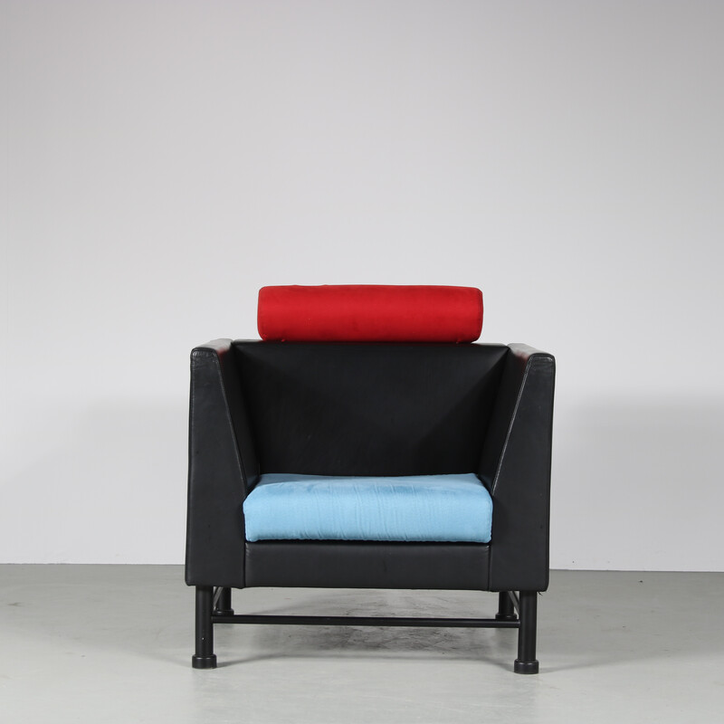 Pair of vintage "East Side" armchairs by Ettore Sottsass for Knoll International, USA 1980