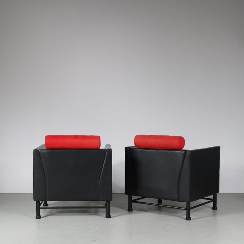 Pair of vintage "East Side" armchairs by Ettore Sottsass for Knoll International, USA 1980