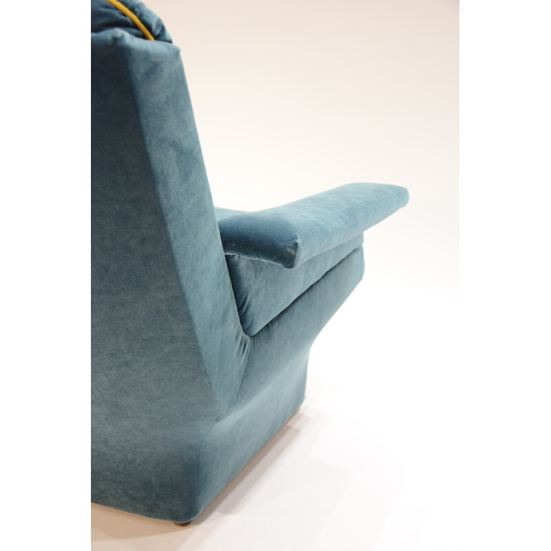 Blue armchair model Cube - 1970s