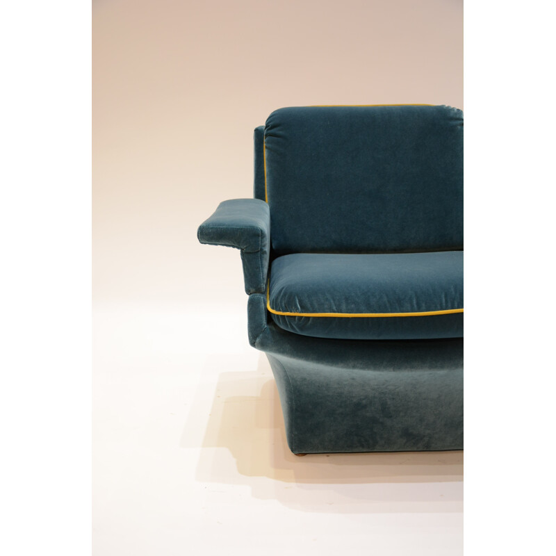 Blue armchair model Cube - 1970s