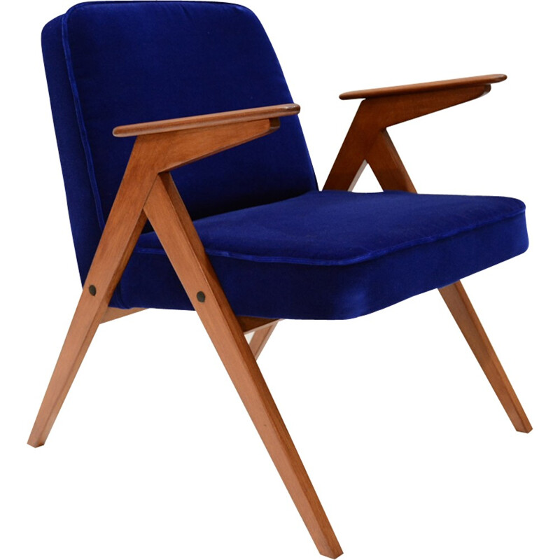 Blue armchair model BUNNY - 1960s