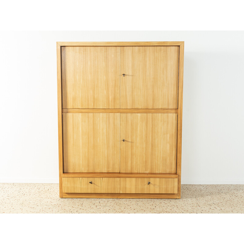 Vintage cabinet in walnut veneer with four doors by Wk Möbel, Germany 1960s