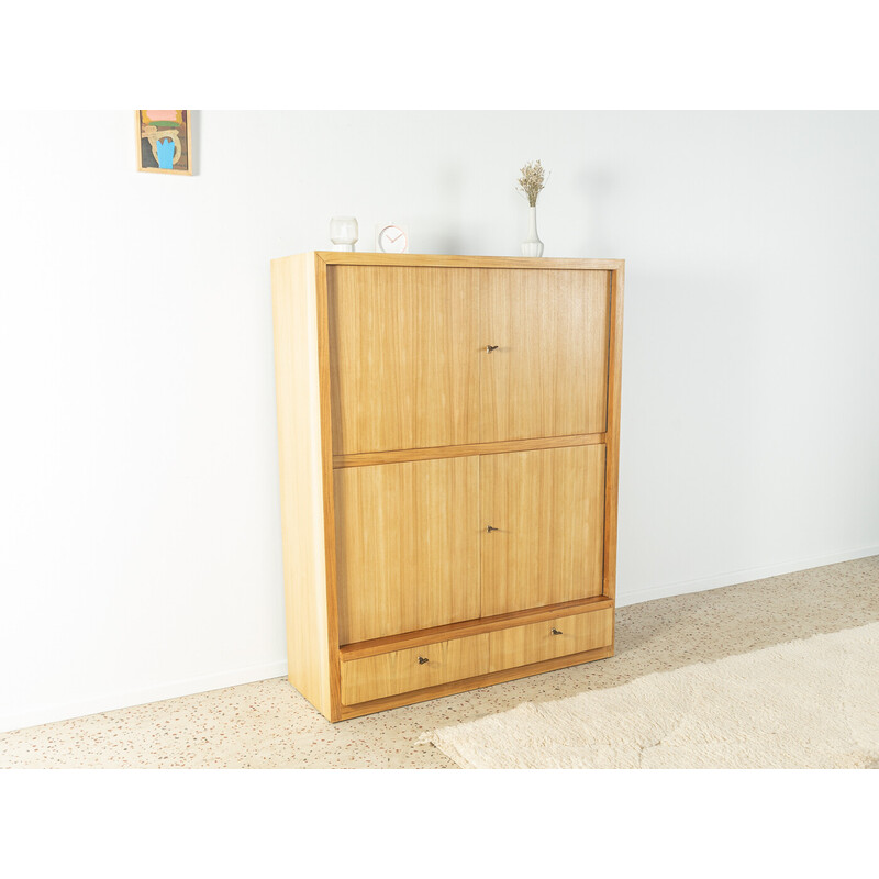 Vintage cabinet in walnut veneer with four doors by Wk Möbel, Germany 1960s