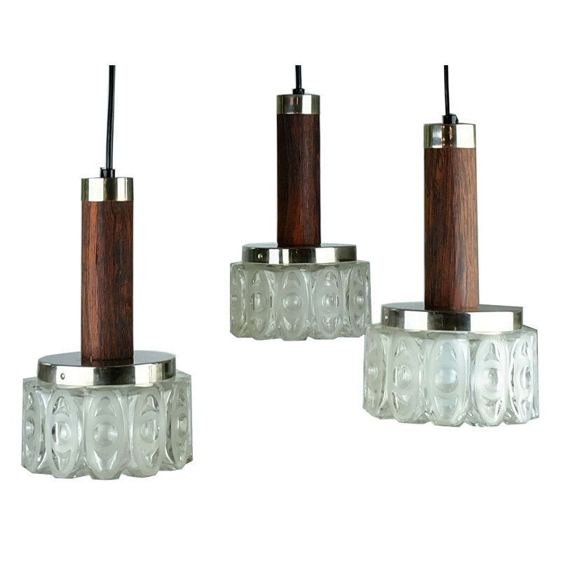 Mid-century cascade pendant lamp produced by Hillebrand  - 1960s