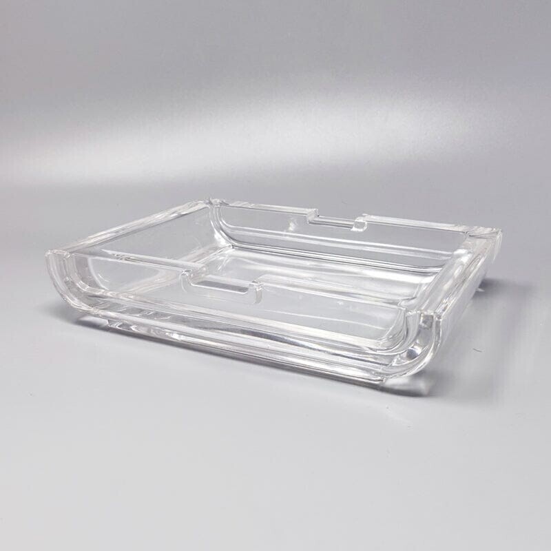 Vintage smoking set in crystal by Laura Griziotti for Arnolfo di Cambio, Italy 1970s