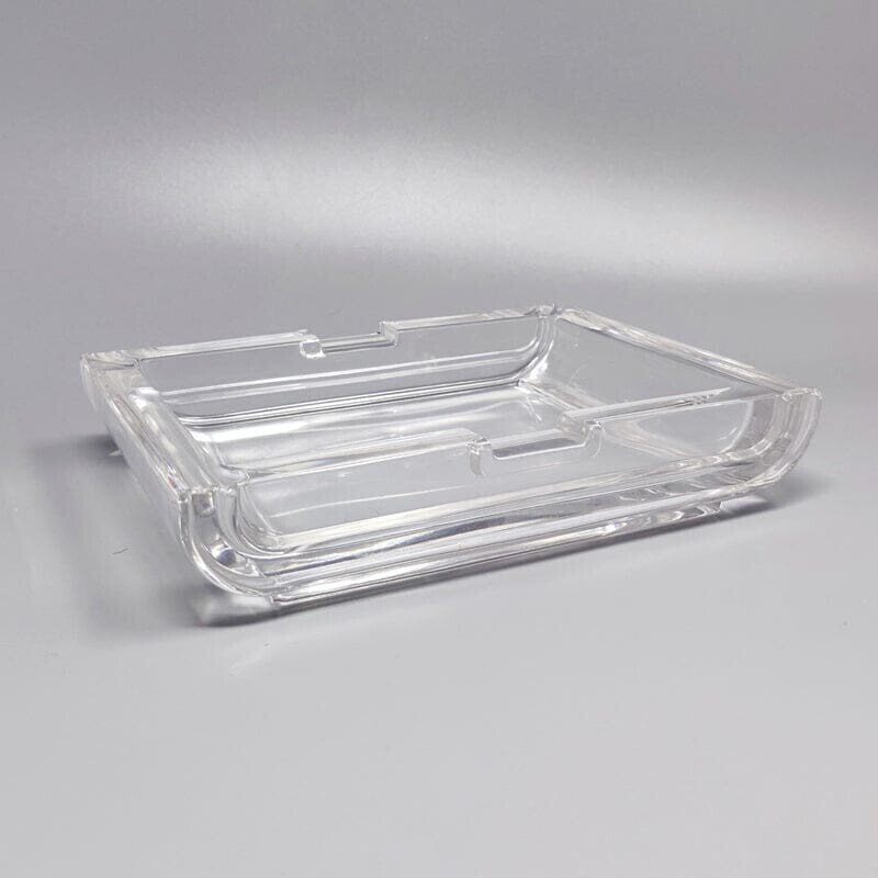 Vintage smoking set in crystal by Laura Griziotti for Arnolfo di Cambio, Italy 1970s