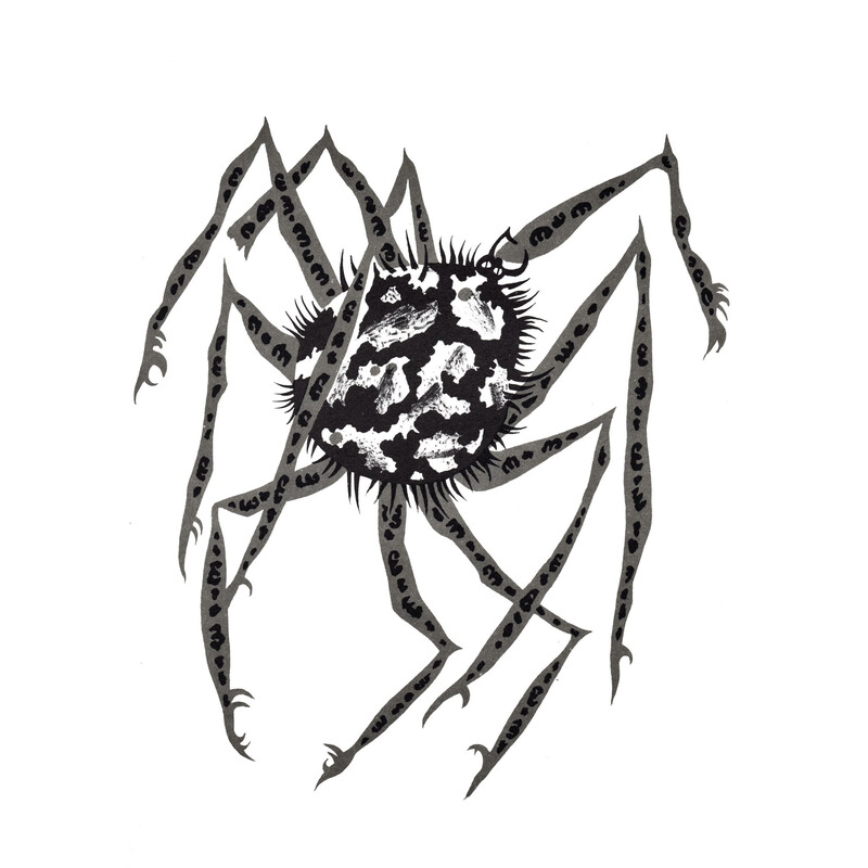 Litografia d'epoca "Il ragno di Norimberga" di Jean Lurçat, 1975