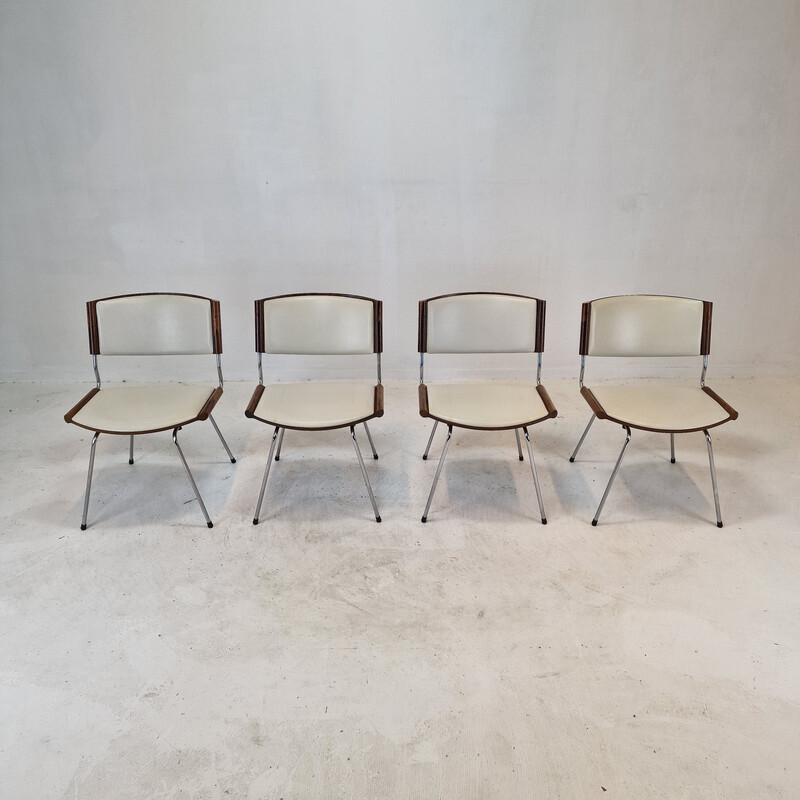 Set of 4 vintage "Badminton" dining chairs by Nanna Ditzel for Kolds Savvaerk, Denmark 1960s