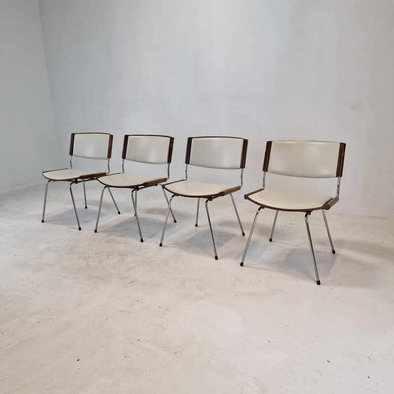 Set of 4 vintage "Badminton" dining chairs by Nanna Ditzel for Kolds Savvaerk, Denmark 1960s