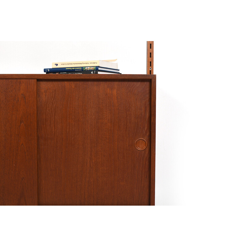 Vintage teak wall system by Kai Kristiansen for Feldballes Møbelfabrik, Denmark 1960s