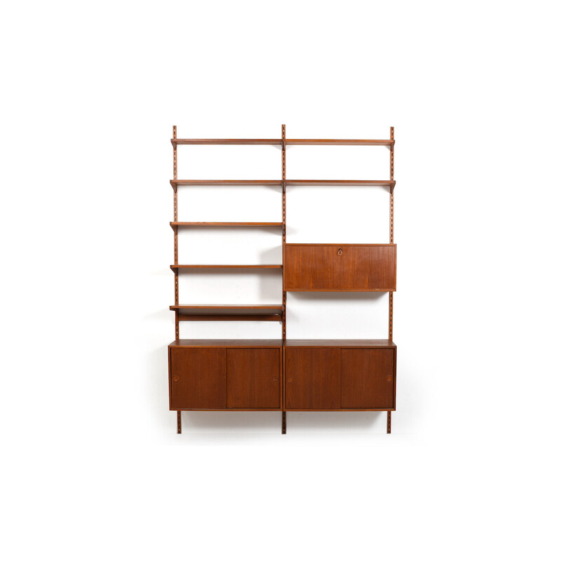 Vintage teak wall system by Kai Kristiansen for Feldballes Møbelfabrik, Denmark 1960s