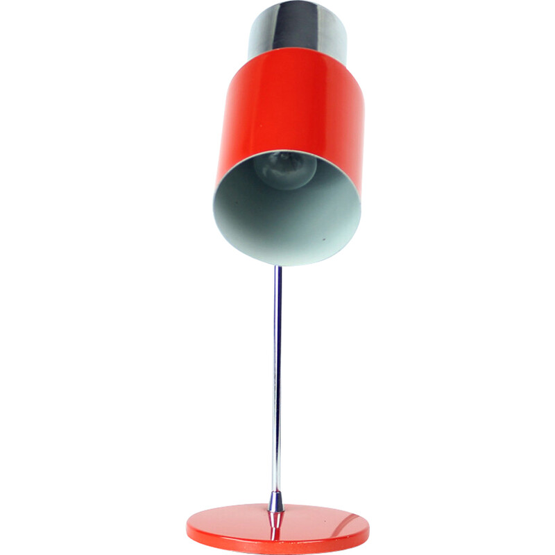 Lampe de table vintage - rouge chrome