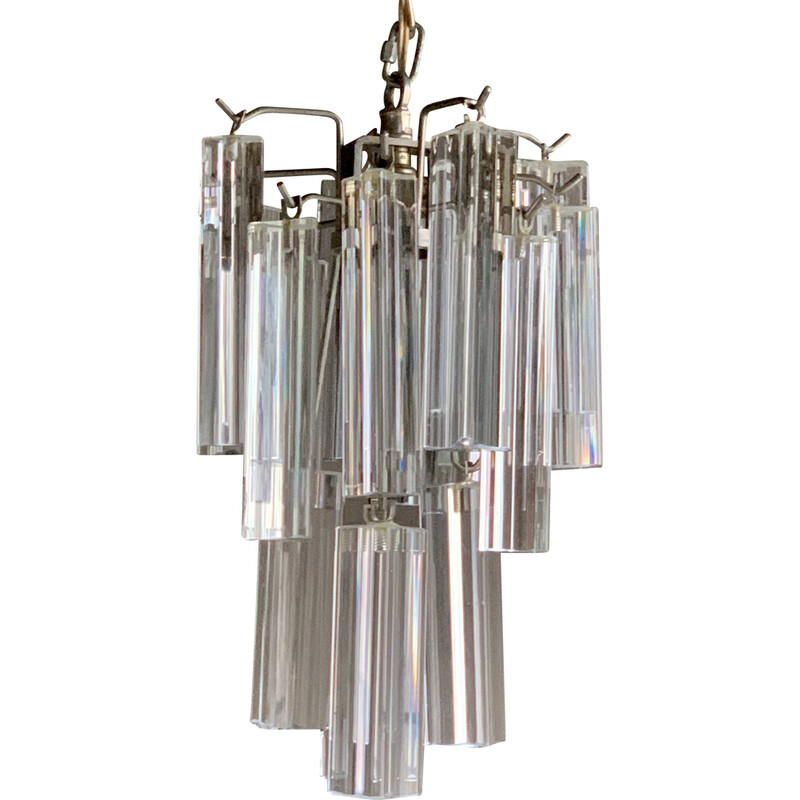 Vintage Italian crystal chandelier by Venini