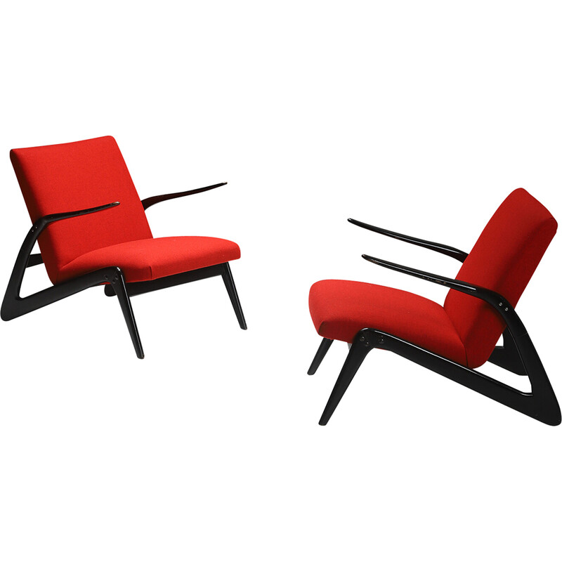Paar Vintage-Sessel S6-L von Alfred Hendrickx