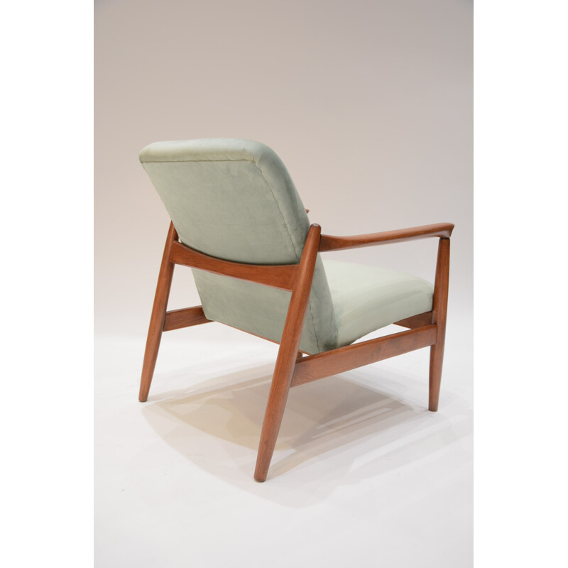 Mint color armchair model Wroclaw - 1960s