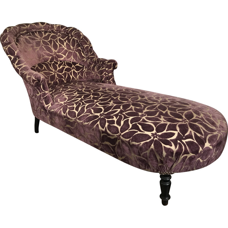 Chaise longue in tessuto vintage