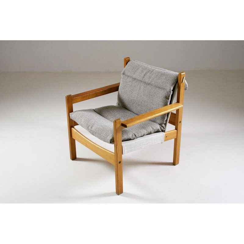 Futurum vintage safari fauteuil van Rolf Rastad en Adolf Relling voor Sørlie Möbler, Noorwegen 1960
