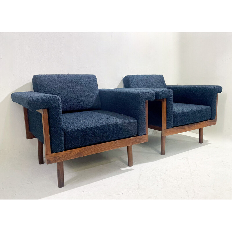 Pair of vintage armchairs by Kazuhide Takahama for Gavina, 1958s