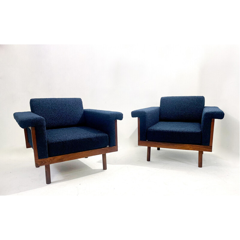 Pair of vintage armchairs by Kazuhide Takahama for Gavina, 1958s