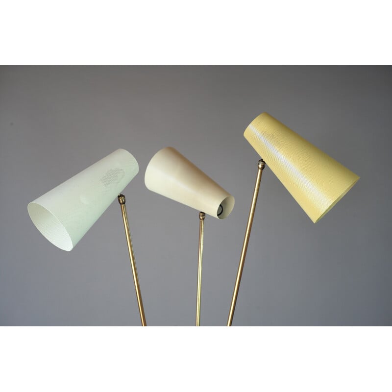 Floor lamp with 3 reflectors by Maison Arlus - 1950s