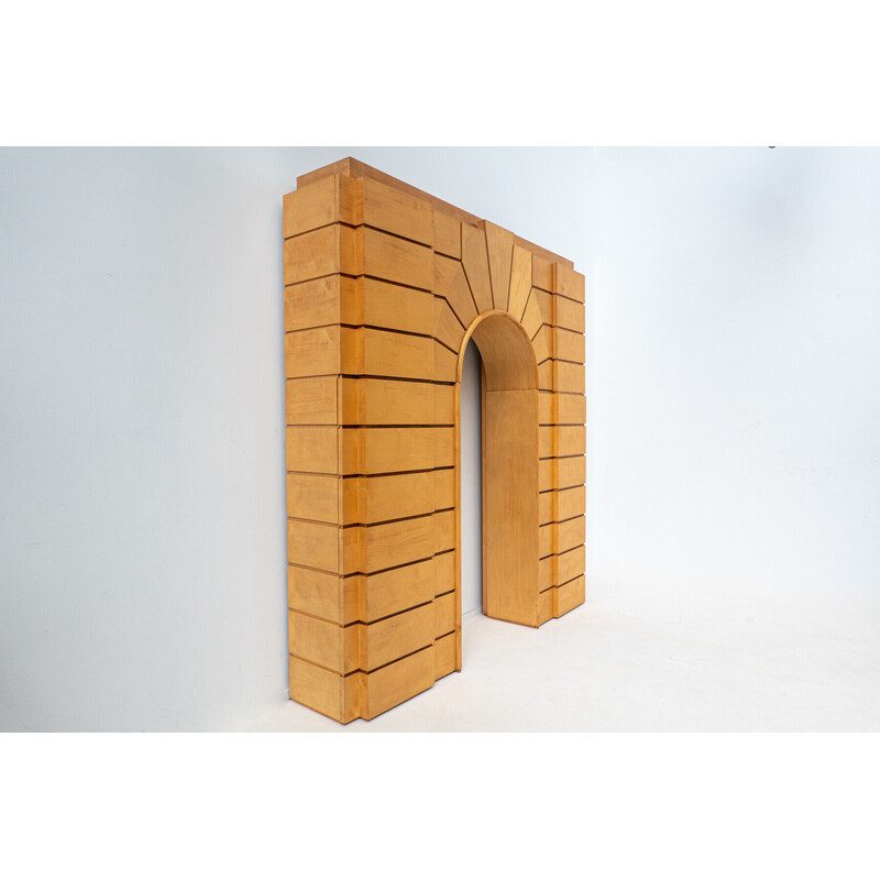 Vintage maple bookcase, Italy 1980s