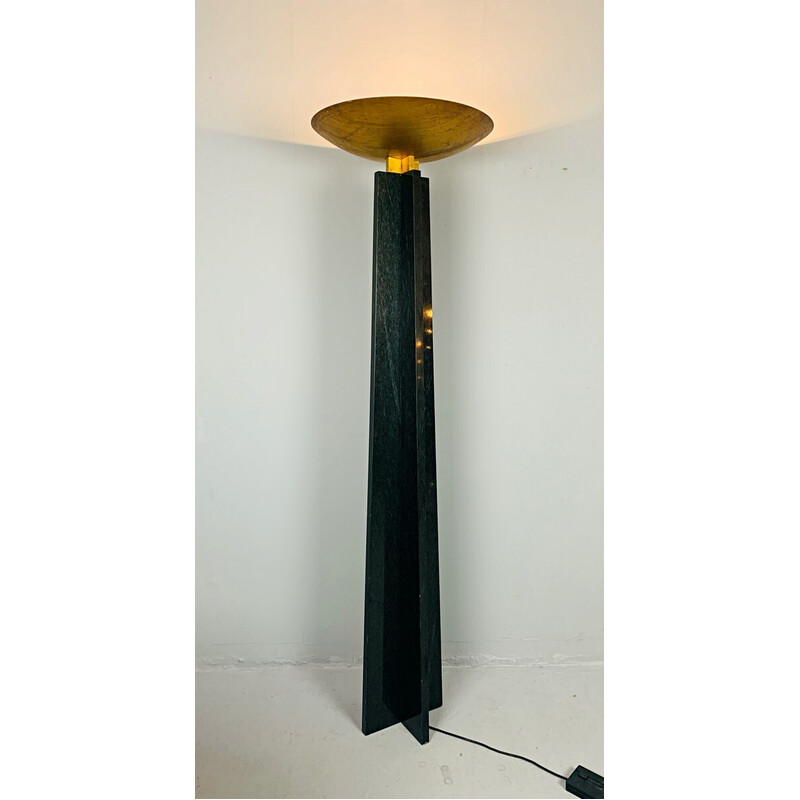 Vintage "Wagneriana" marble floor lamp by Lella and Massimo Vignelli, Italy