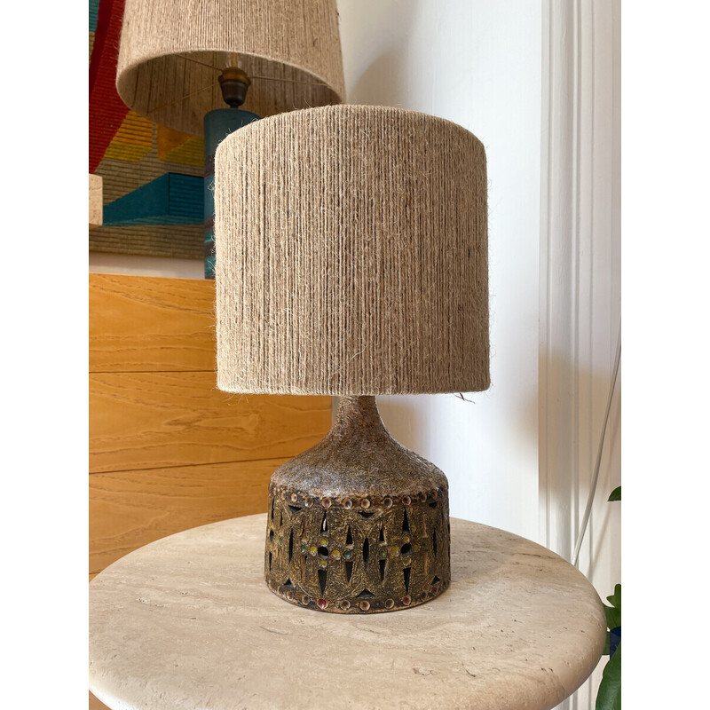 Vintage ceramic table lamp by Georges Pelletier, 1960s