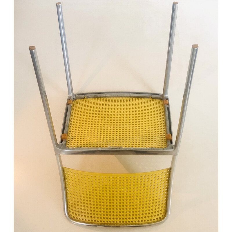 Audrey" gele vintage stoel van Piero Lissoni voor Kartell, Italië 2000