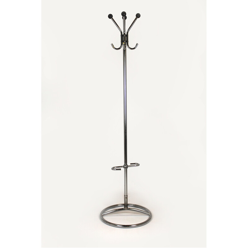 Vintage Bauhaus coat rack in chromed metal, 1930s