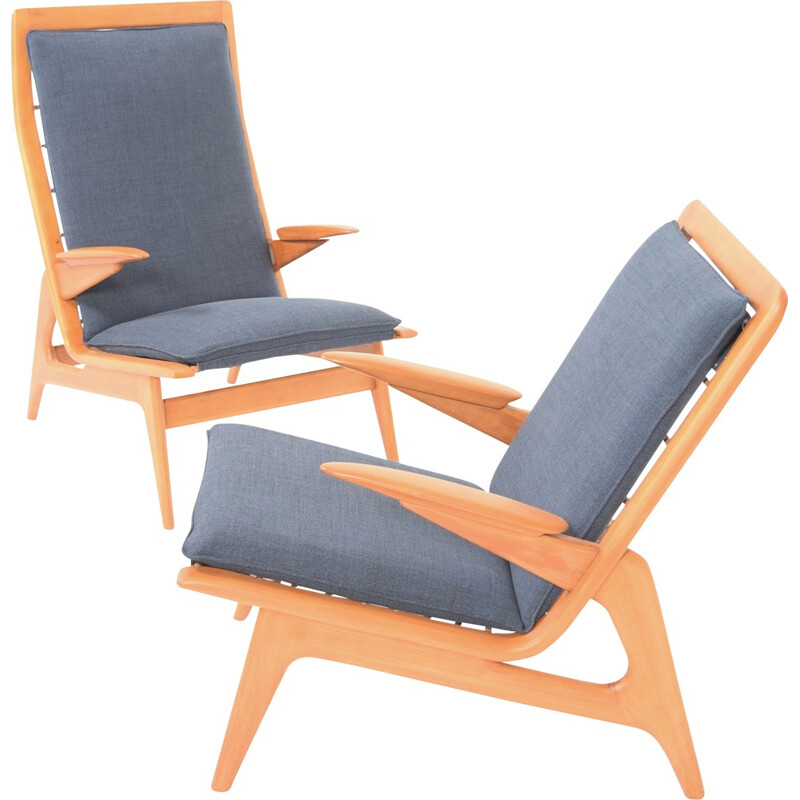 Set of 2 De Ster Gelderland easy chairs - 1960s