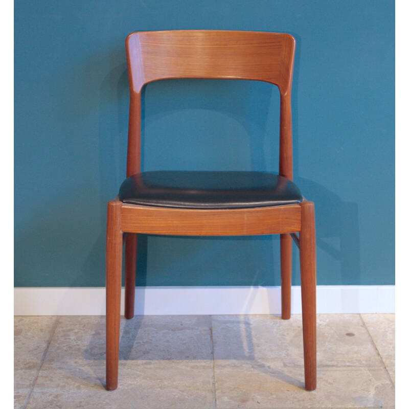 Danish Teak Chair with Curved Backrest - 1960s