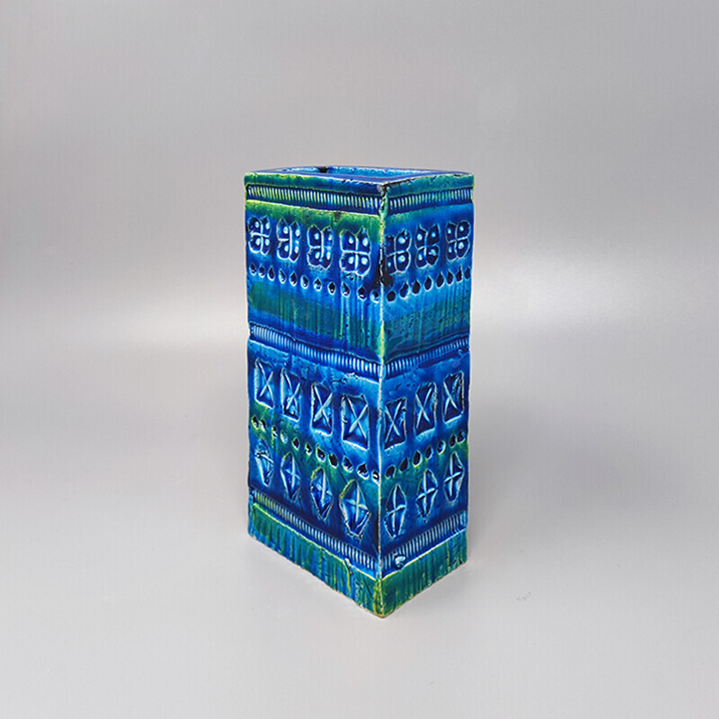 Vase "Blaues Rimini" von Aldo Londi für Bitossi, Italien 1960er Jahre