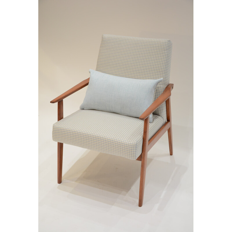 Armchair model Snieznik with hound's tooth cloth fabric - 1960s