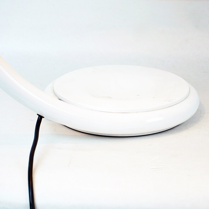 Vintage white Serpente table lamp by Elio Martinelli for Martinelli Luce, Italy 1960s