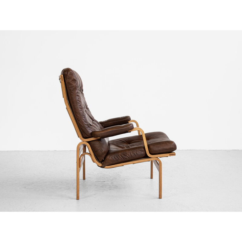 Fauteuil lounge vintage par Bruno Mathsson pour Dux, Suède 1960