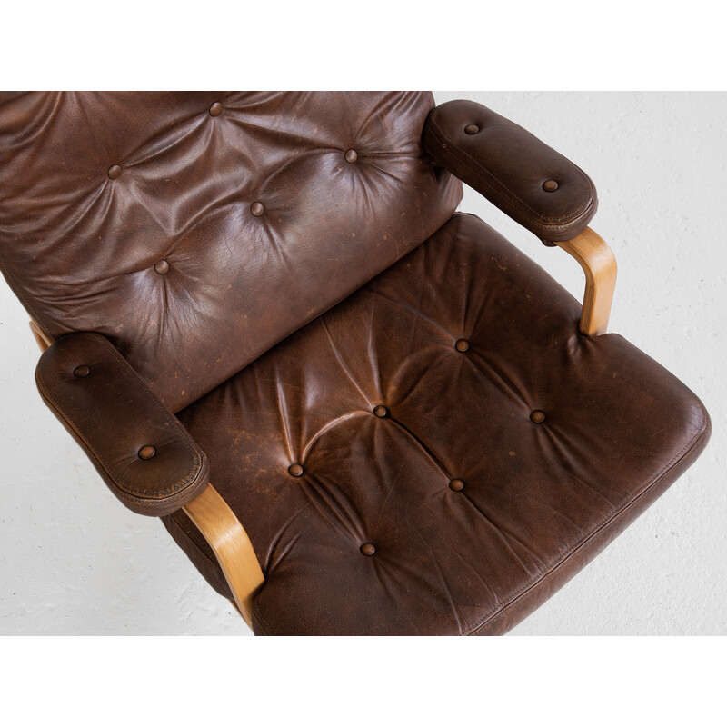 Fauteuil lounge vintage par Bruno Mathsson pour Dux, Suède 1960