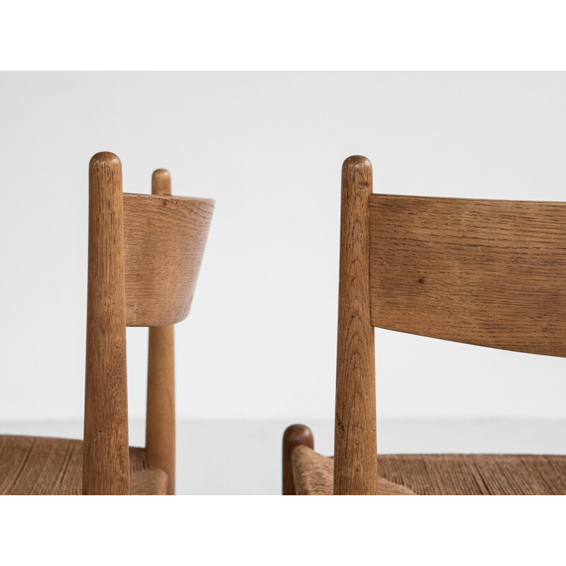 Cadeira de carvalho Vintage Ch36 de Hans Wegner para Carl Hansen