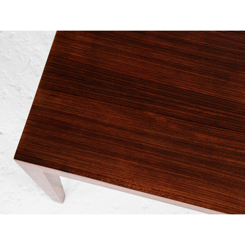 Vintage rosewood coffee table by Severin Hansen for Haslev, Denmark 1960s