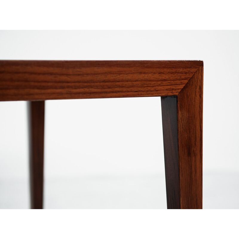 Table basse vintage en palissandre par Severin Hansen pour Haslev, Danemark 1960